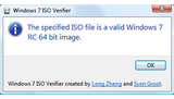 Windows 7 ISO Verifier : tester la validité des copies ISO de Windows 7