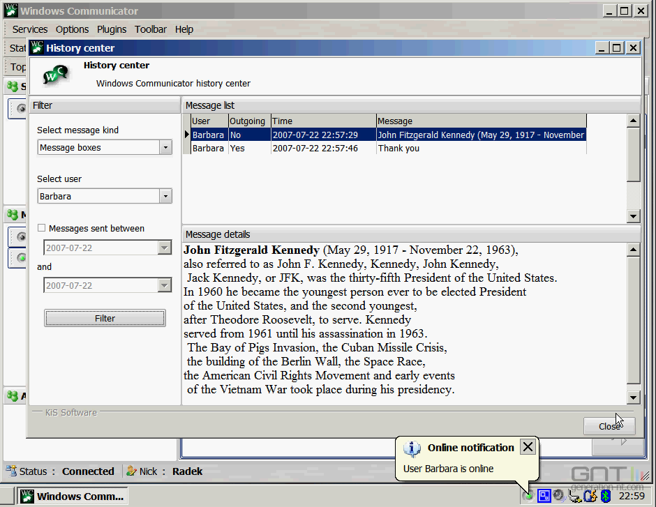 Windows Communicator Client créer votre messagerie interne