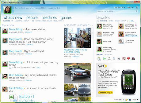 Windows Live Messenger 2011 screen1