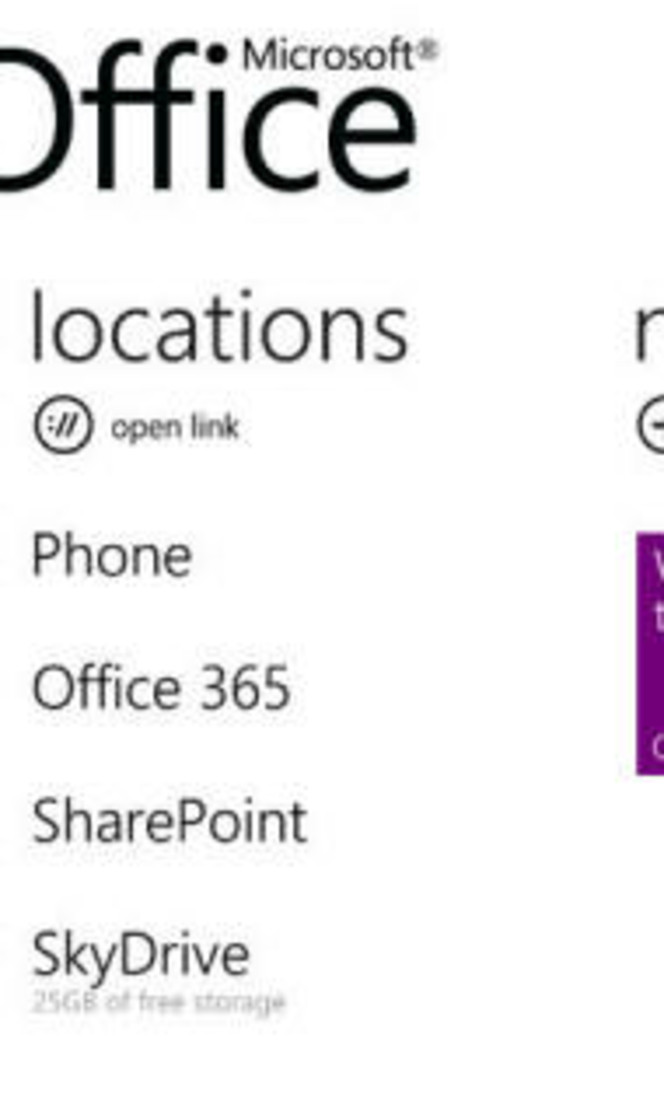 Windows Phone Office Hub