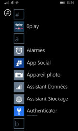Retrouver ses applications Windows Phone