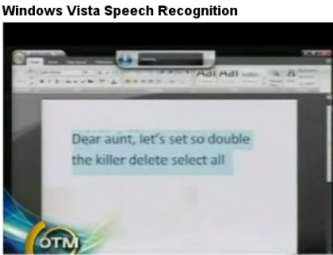 Windows Vista - Reconnaissance vocale