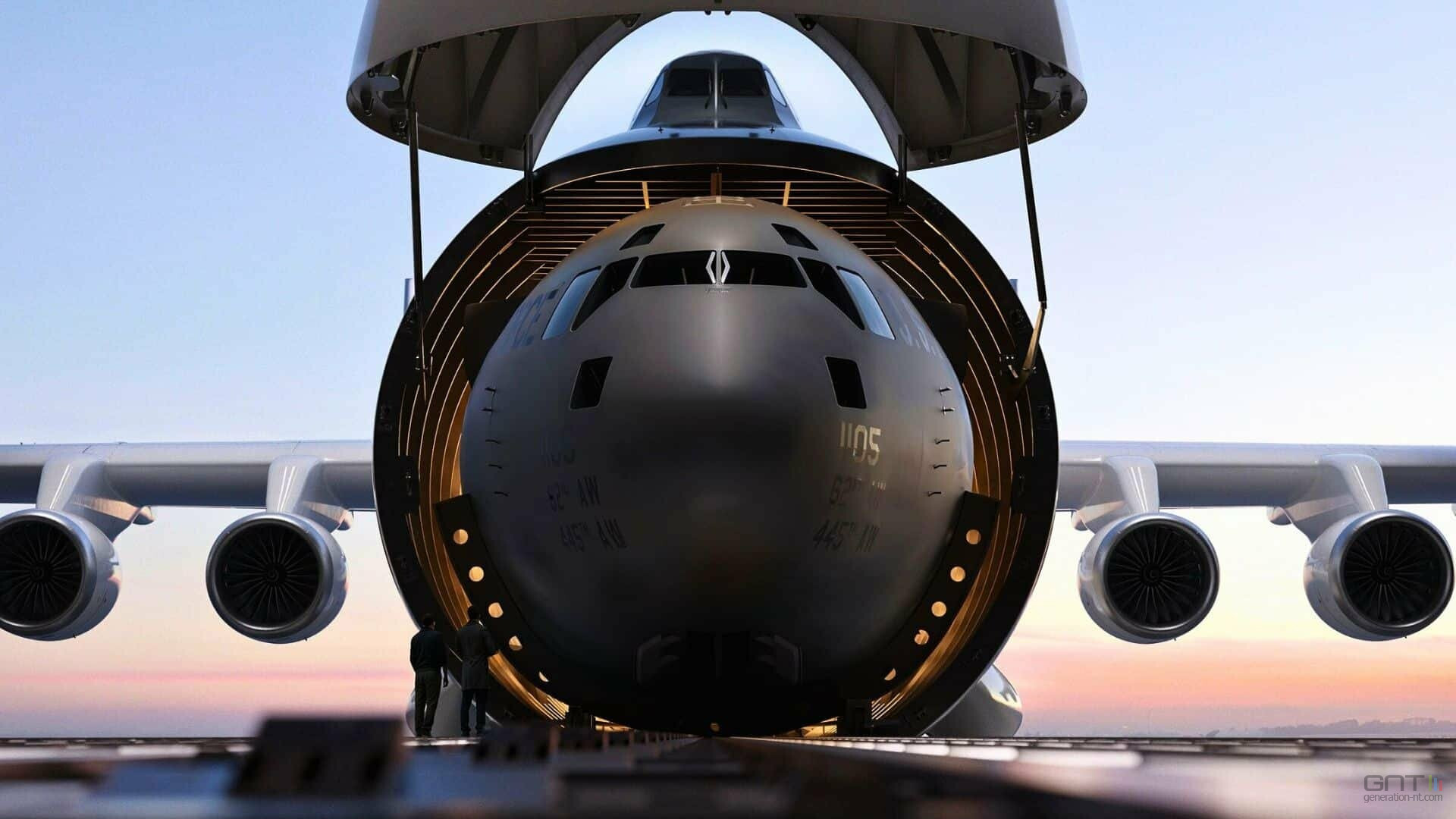 Le WindRunner, l'avion-cargo géant qui transporte des hélicoptères entiers