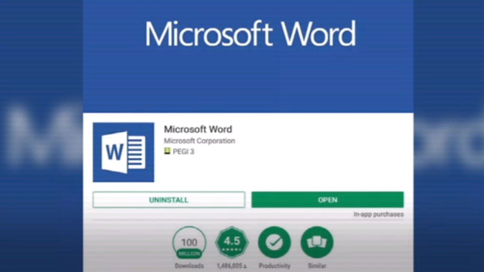 Microsoft Word installé sur plus d'un milliard de smartphones Android
