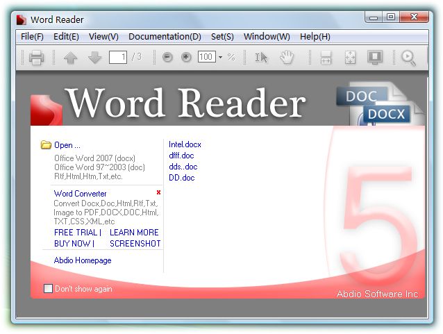 Word Reader screen1.