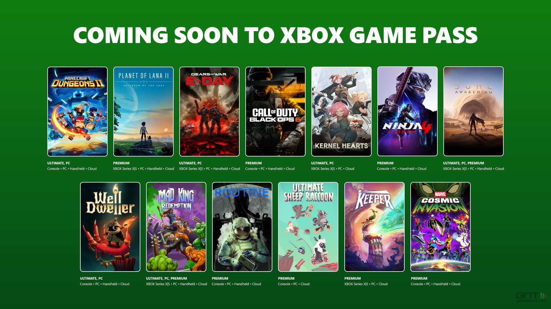Xbox Game Pass : la seconde vague de septembre est là