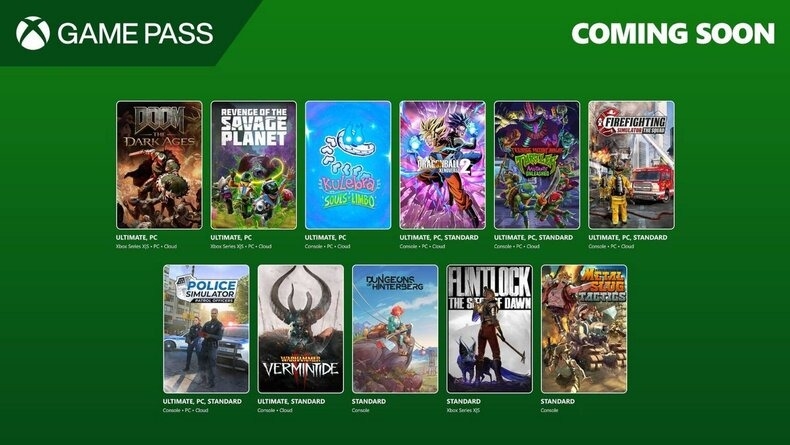 Xbox game pass mai 2025