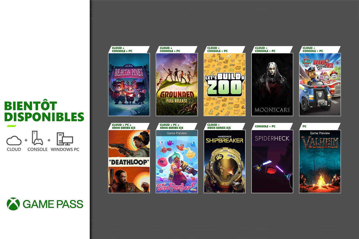 Xbox Game Pass Septembre 2022