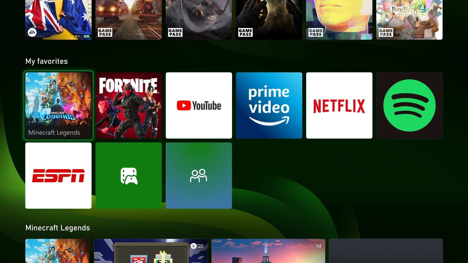 La Xbox Met Son Interface à Jour