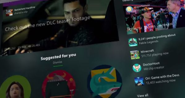 Xbox One nouvelle interface 2