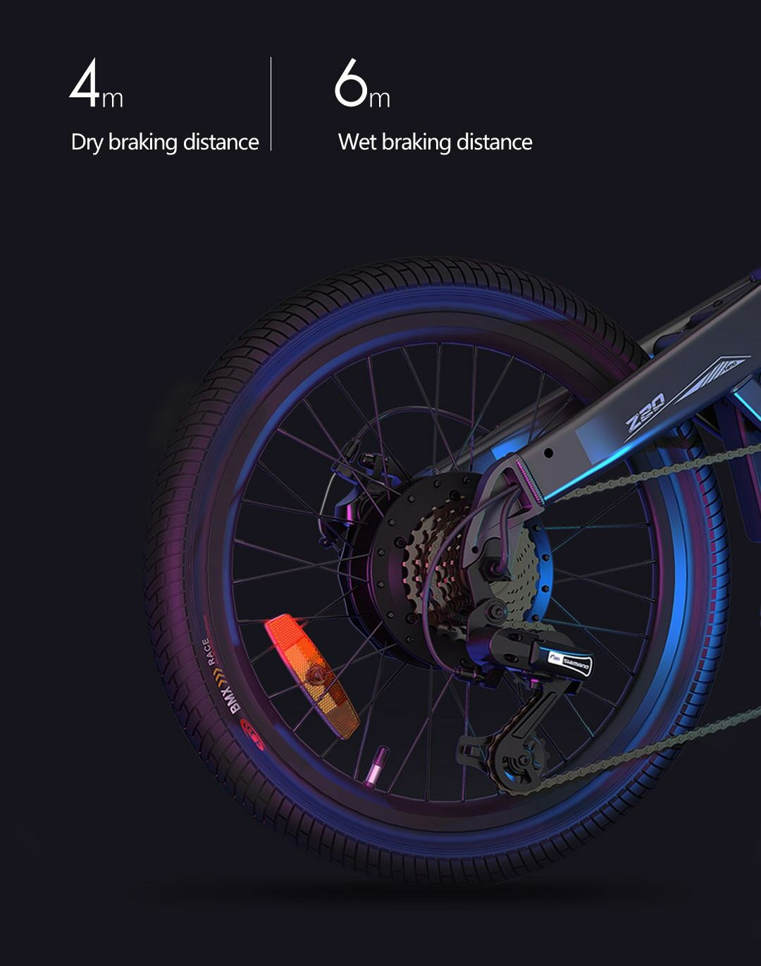 Xiaomi Himo Z20 - VÃ©lo roue arriÃ¨re freinage