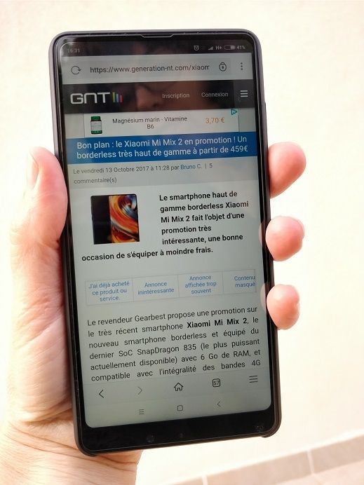 Xiaomi Mi Mix 2 face avant