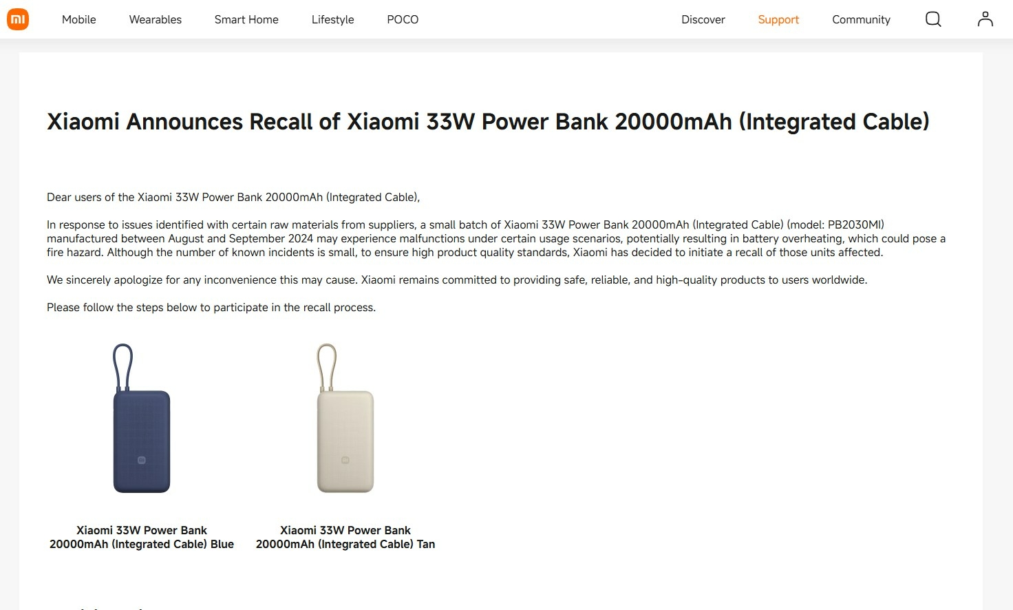 Xiaomi powerbank